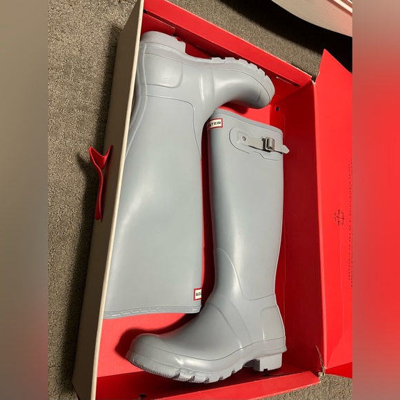 Hunter Women's Original Tall Rain Boots Size 9 Porcelain Blue - Picture 2 of 7